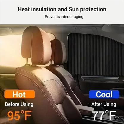4Pcs / Set Car Magnetic Sunshade Side Window UV Protection Privacy Curtain for SUV Sedan