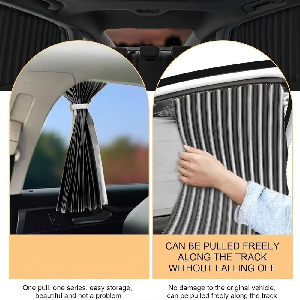 4Pcs / Set Car Magnetic Sunshade Side Window UV Protection Privacy Curtain for SUV Sedan