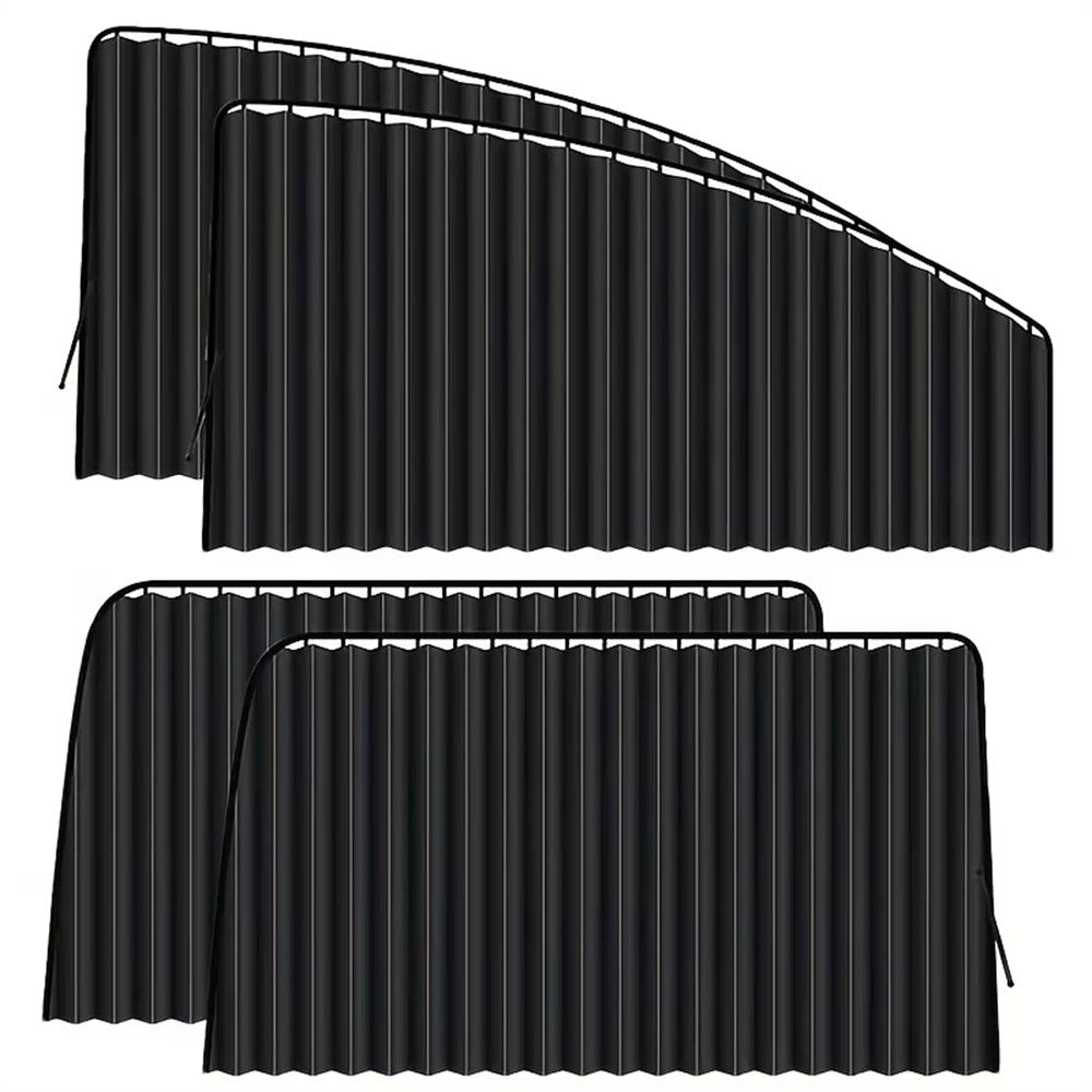 4Pcs / Set Car Magnetic Sunshade Side Window UV Protection Privacy Curtain for SUV Sedan