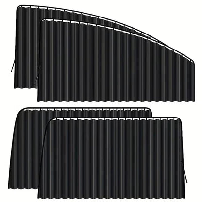 4Pcs / Set Car Magnetic Sunshade Side Window UV Protection Privacy Curtain for SUV Sedan