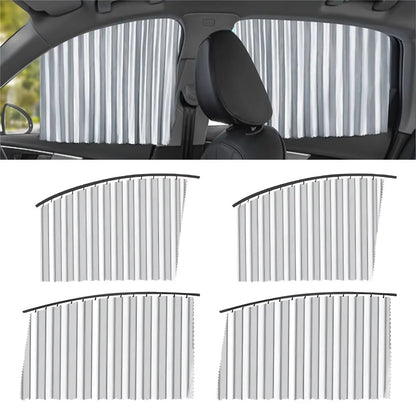 4Pcs / Set Car Magnetic Sunshade Side Window UV Protection Privacy Curtain for SUV Sedan