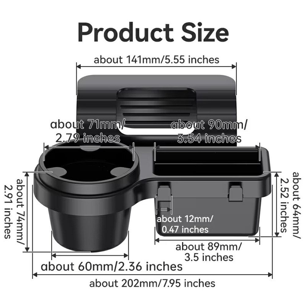 Car Window Organizer Multi-Function Cup Holder Phone Storage Box for Door Side Hanging