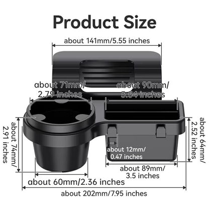 Car Window Organizer Multi-Function Cup Holder Phone Storage Box for Door Side Hanging