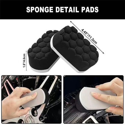 7Pcs Car Detailing Brush Kit Soft Wheel Hub Detail Brush Sponge Pad Car Wash Tools Set