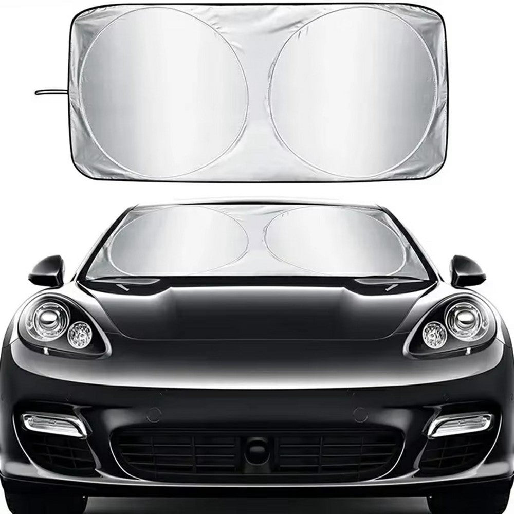 150x70cm Car Windshield Sunshade Foldable Titanium Silver UV Protection Heat Insulation Sun Shade for Vehicle