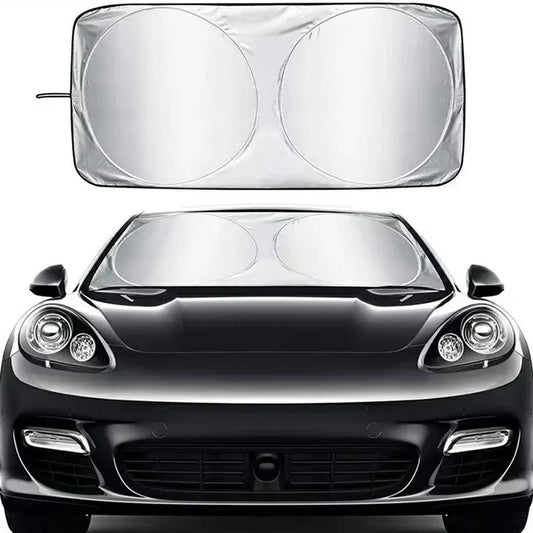 150x70cm Car Windshield Sunshade Foldable Titanium Silver UV Protection Heat Insulation Sun Shade for Vehicle