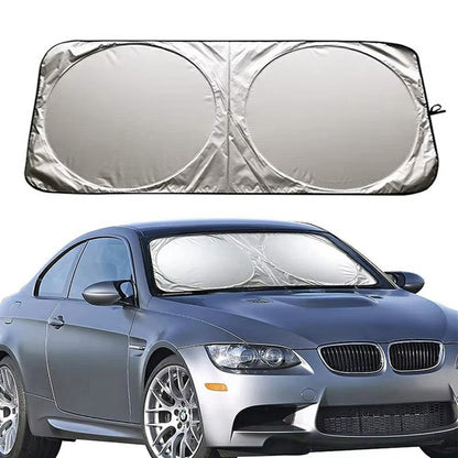 150x70cm Car Windshield Sunshade Foldable Titanium Silver UV Protection Heat Insulation Sun Shade for Vehicle