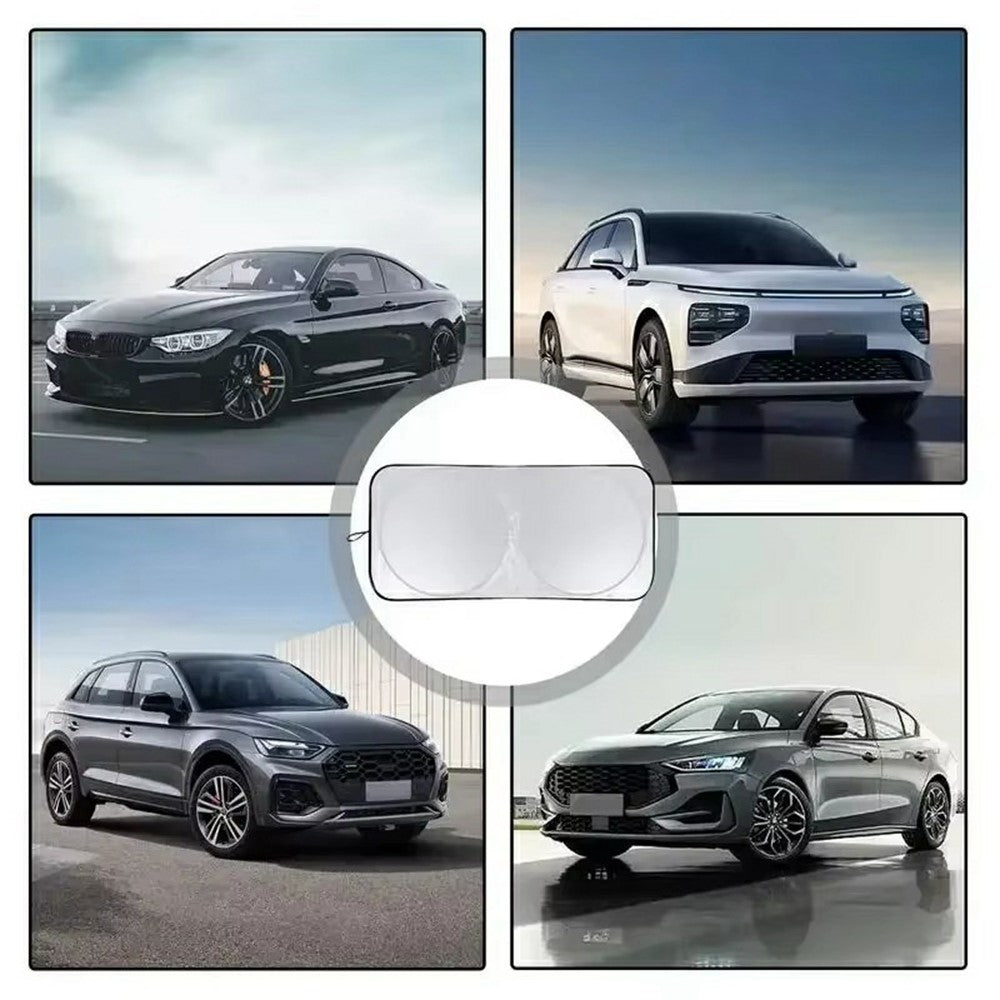 150x70cm Car Windshield Sunshade Foldable Titanium Silver UV Protection Heat Insulation Sun Shade for Vehicle
