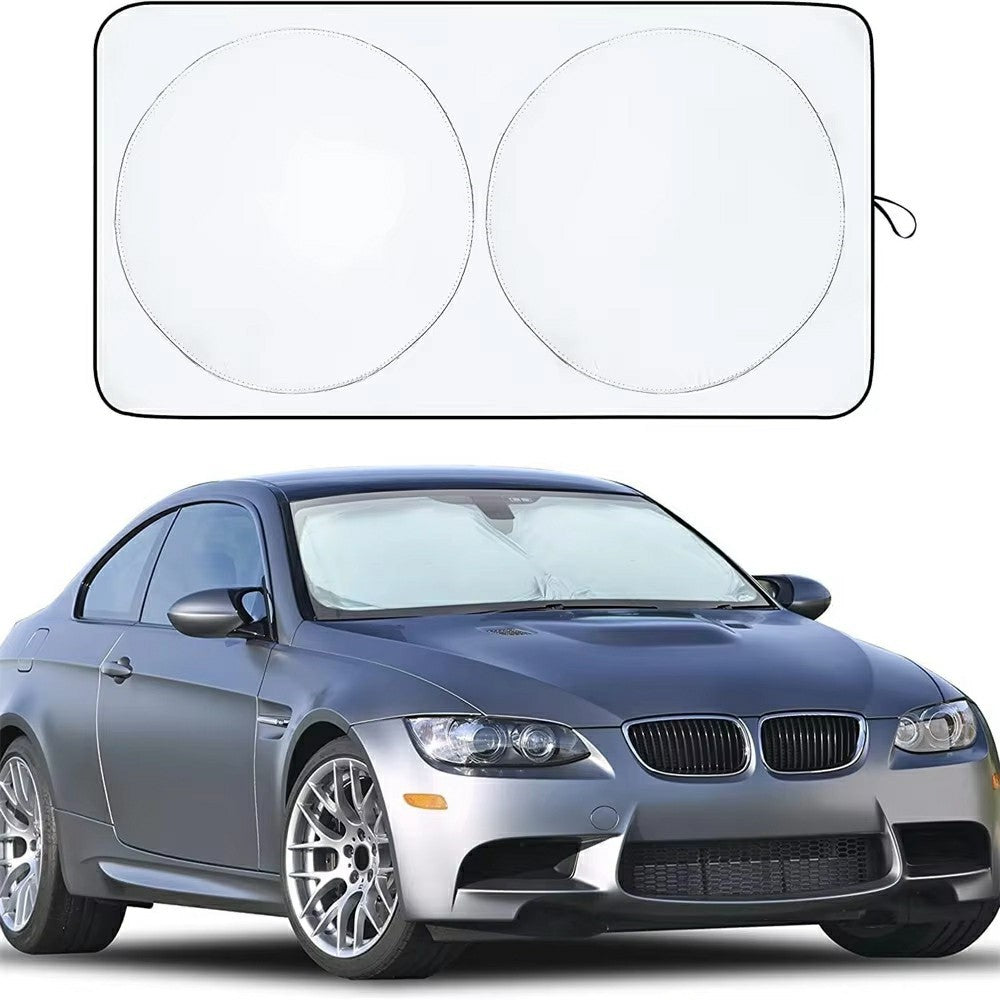 160x86cm Car Windshield Sunshade Foldable Titanium Silver UV Protection Heat Insulation Sun Shade for Vehicle