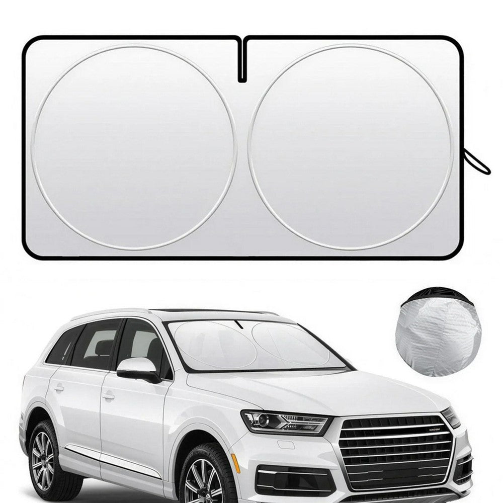 150x80cm Car Windshield Sunshade Foldable Titanium Silver UV Protection Heat Insulation Sun Shade for Vehicle
