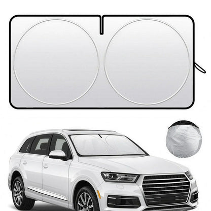 150x80cm Car Windshield Sunshade Foldable Titanium Silver UV Protection Heat Insulation Sun Shade for Vehicle