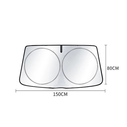 150x80cm Car Windshield Sunshade Foldable Titanium Silver UV Protection Heat Insulation Sun Shade for Vehicle