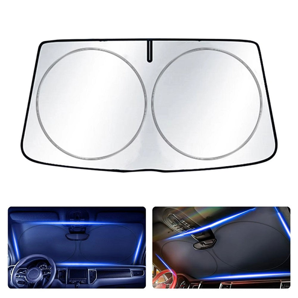 150x80cm Car Windshield Sunshade Foldable Titanium Silver UV Protection Heat Insulation Sun Shade for Vehicle