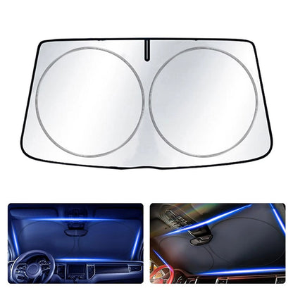 150x80cm Car Windshield Sunshade Foldable Titanium Silver UV Protection Heat Insulation Sun Shade for Vehicle