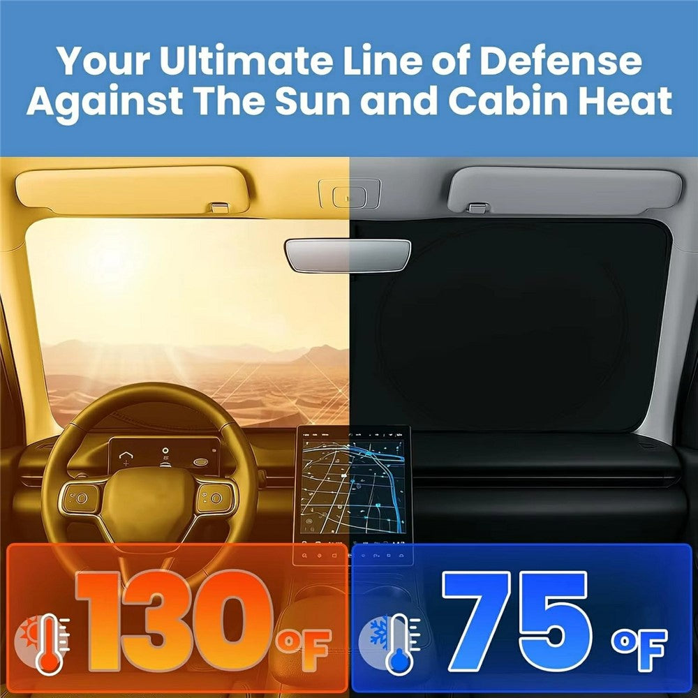 150x80cm Car Windshield Sunshade Foldable Titanium Silver UV Protection Heat Insulation Sun Shade for Vehicle
