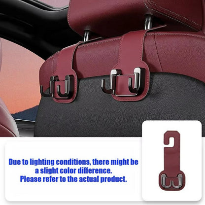 Car Headrest Hook Foldable Metal Seat Back Hanger Multi-function Hidden Hook for Handbag Grocery