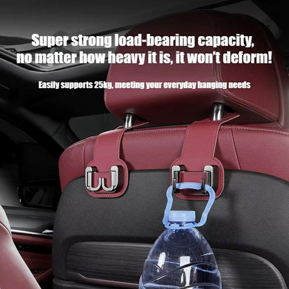 Car Headrest Hook Foldable Metal Seat Back Hanger Multi-function Hidden Hook for Handbag Grocery
