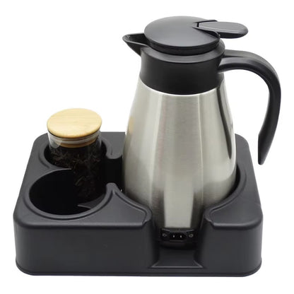Car Cup Holder Organizer Tray 14.5cm Large Slot Electric Kettle Base Stand for Vehicle