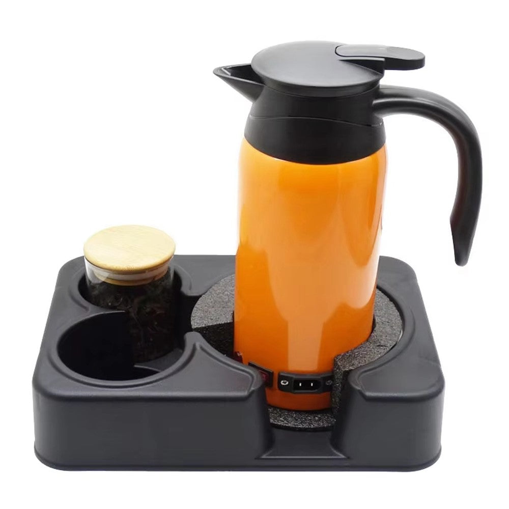 Car Cup Holder Organizer Tray 14.5cm Large Slot Electric Kettle Base Stand for Vehicle