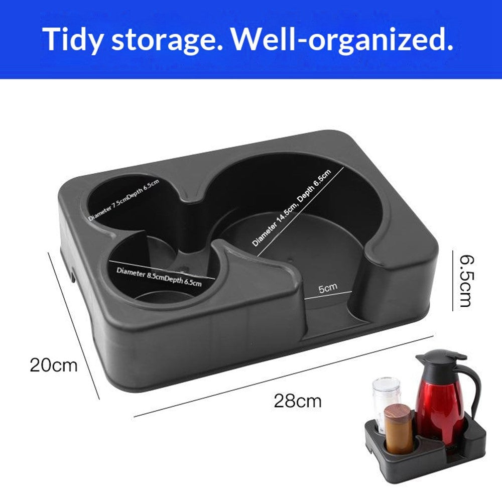 Car Cup Holder Organizer Tray 14.5cm Large Slot Electric Kettle Base Stand for Vehicle