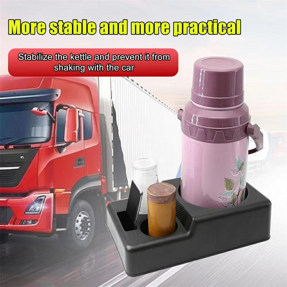 Car Cup Holder Console Organizer 17.3cm Large Slots Opening Storage Tray for Drinks Phone
