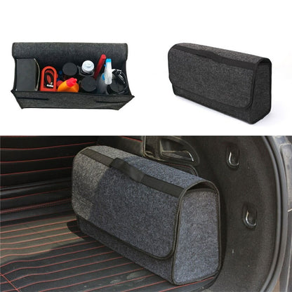 59X17X24cm Car Trunk Organizer Foldable Multi-Compartment Felt Storage Bag for Auto Organization