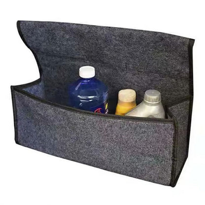 59X17X24cm Car Trunk Organizer Foldable Multi-Compartment Felt Storage Bag for Auto Organization