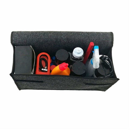 59X17X24cm Car Trunk Organizer Foldable Multi-Compartment Felt Storage Bag for Auto Organization