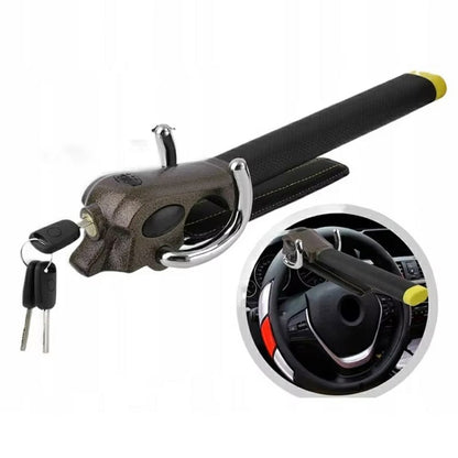 Car Steering Wheel Lock Foldable Anti-Theft Security Lock with 3 keys for Universal Vehicle Protection