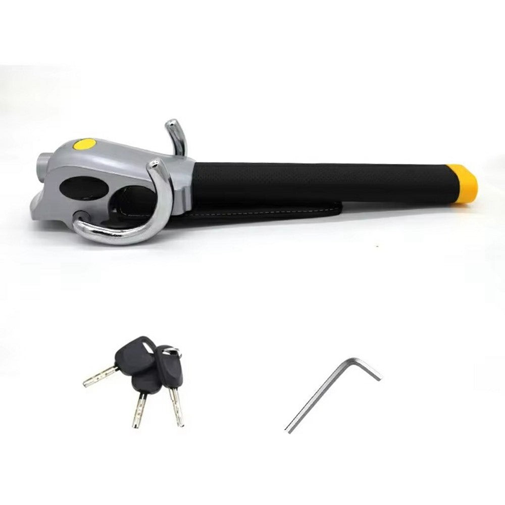 Car Steering Wheel Lock Foldable Anti-Theft Security Lock with 3 keys for Universal Vehicle Protection