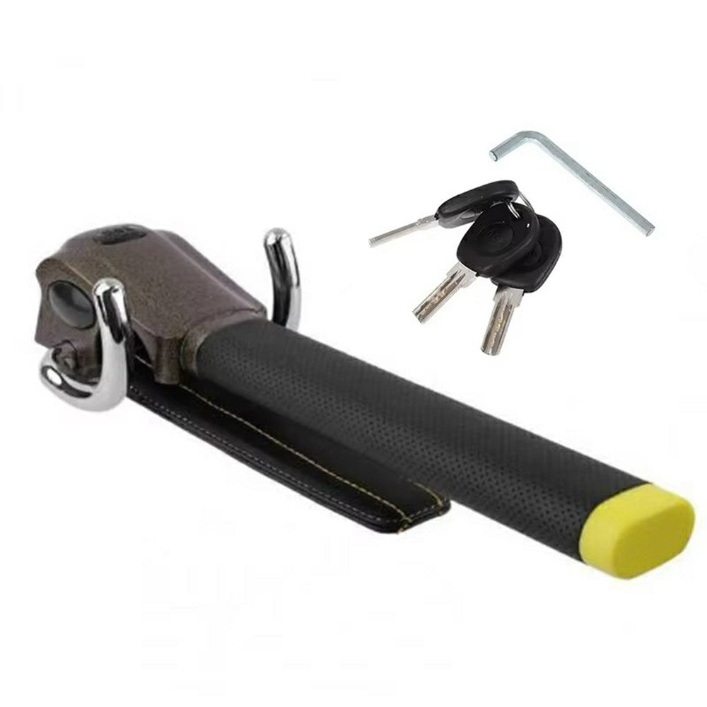 Car Steering Wheel Lock Foldable Anti-Theft Security Lock with 3 keys for Universal Vehicle Protection