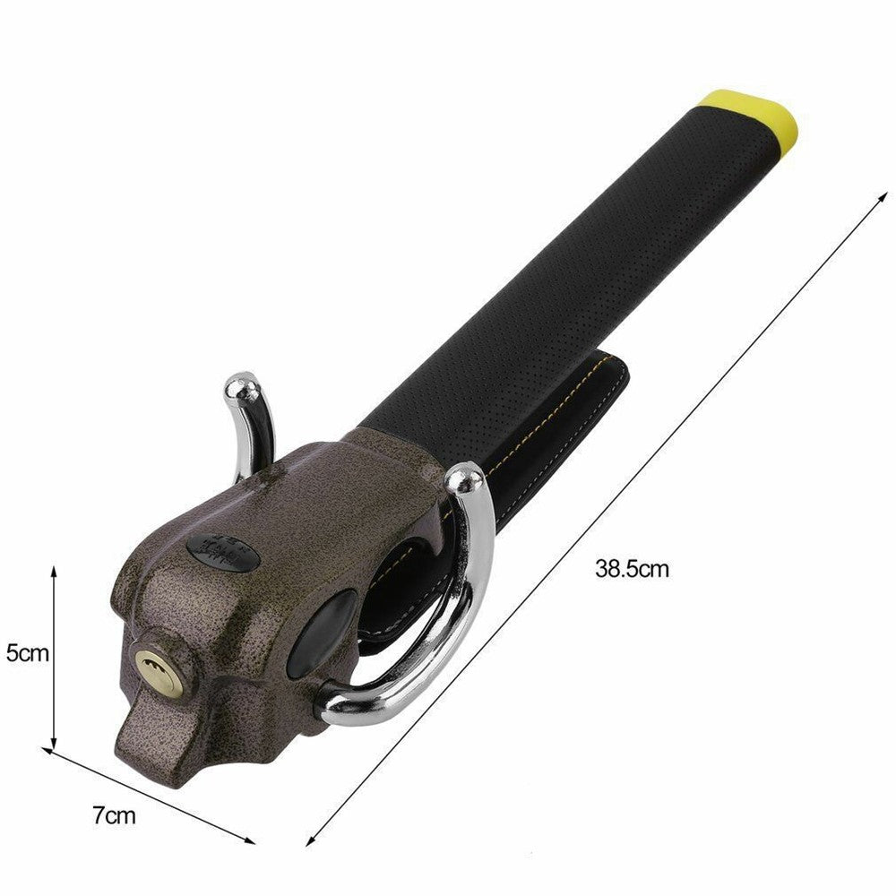 Car Steering Wheel Lock Foldable Anti-Theft Security Lock with 3 keys for Universal Vehicle Protection