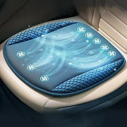USB Powered Car Seat Cooling Cushion 3-Speed Adjustable Summer Ventilation Pad with 8 Fans