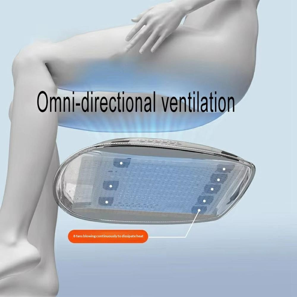 USB Powered Car Seat Cooling Cushion 3-Speed Adjustable Summer Ventilation Pad with 8 Fans