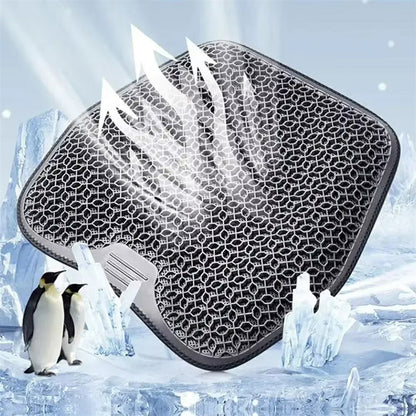 48x43cm 3D Honeycomb Mesh Design Breathable Seat Cushion Cooling Gel Pad for Car Office Chair
