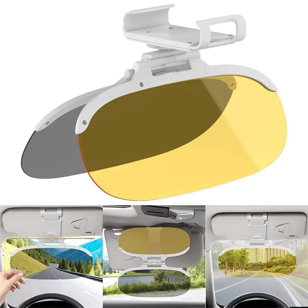 Size L Car Sun Visor Anti-Glare Day Night 2 in 1 Flip Down Windshield Shade for Driving, 31.5x15cm