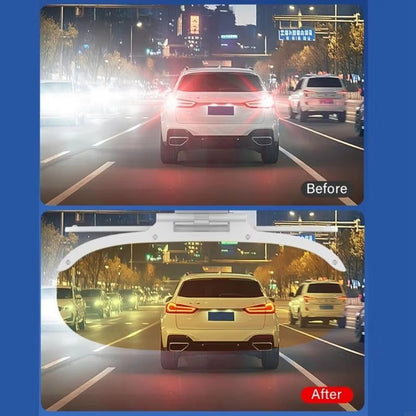 Size L Car Sun Visor Anti-Glare Day Night 2 in 1 Flip Down Windshield Shade for Driving, 31.5x15cm
