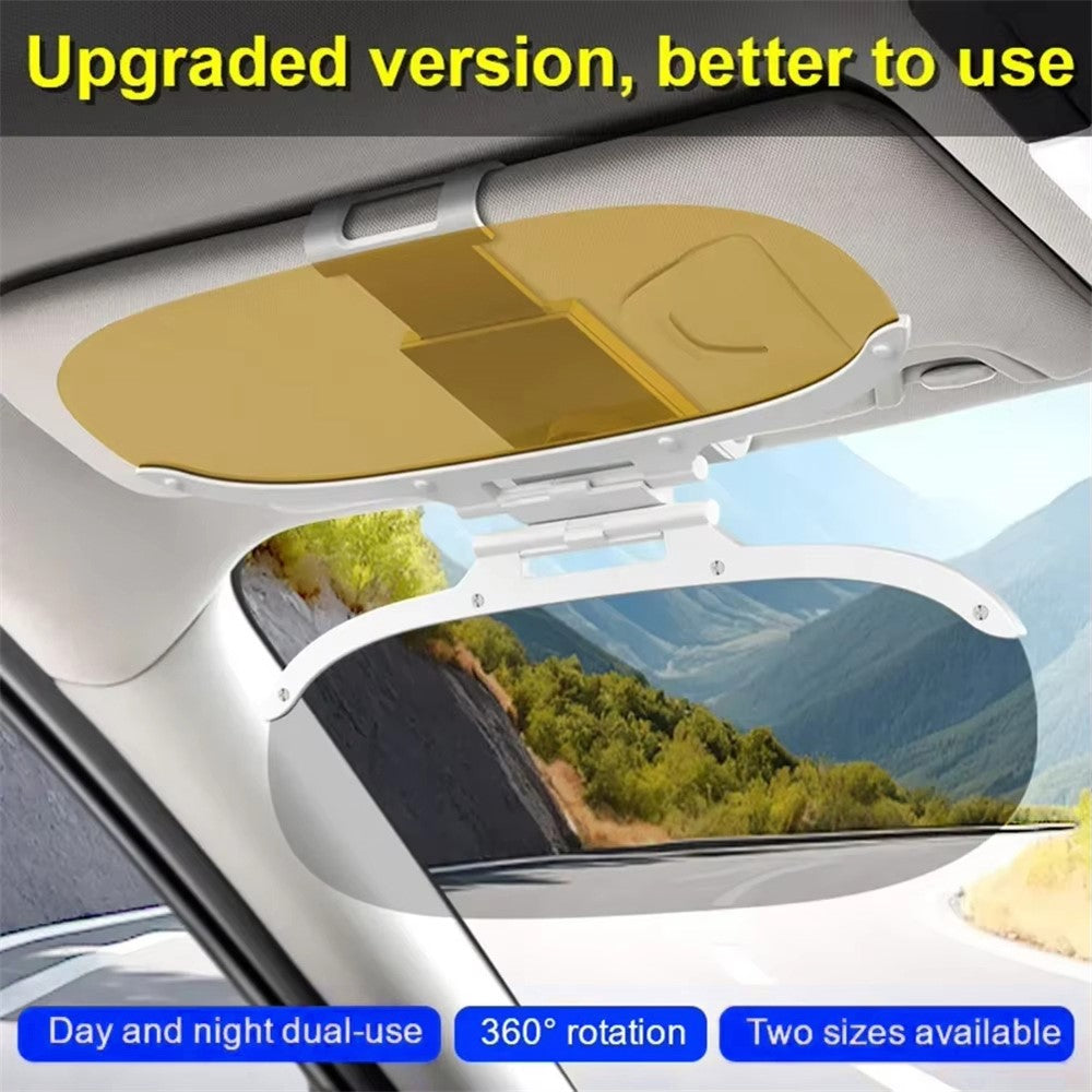 Size L Car Sun Visor Anti-Glare Day Night 2 in 1 Flip Down Windshield Shade for Driving, 31.5x15cm