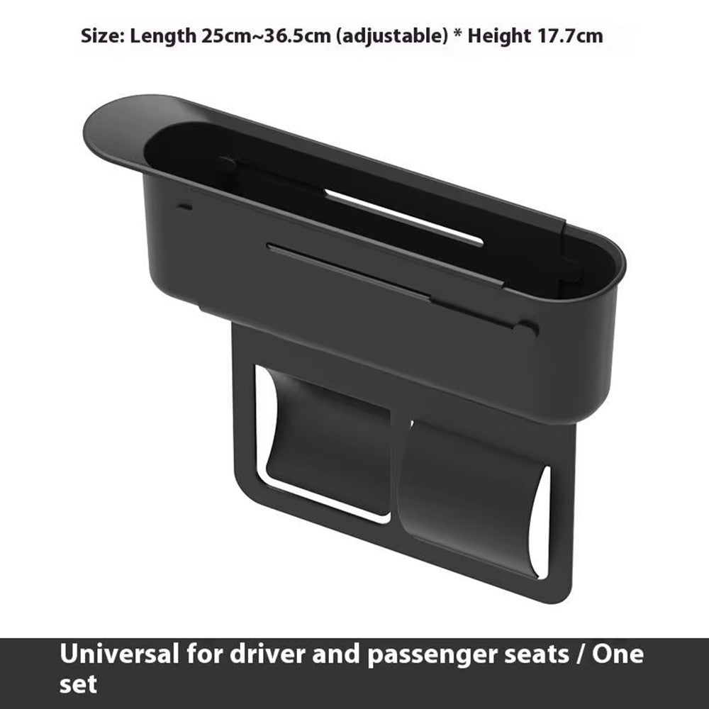 Car Seat Gap Organizer Push Pull Storage Box for Phone Keys Console Gap Filler Case
