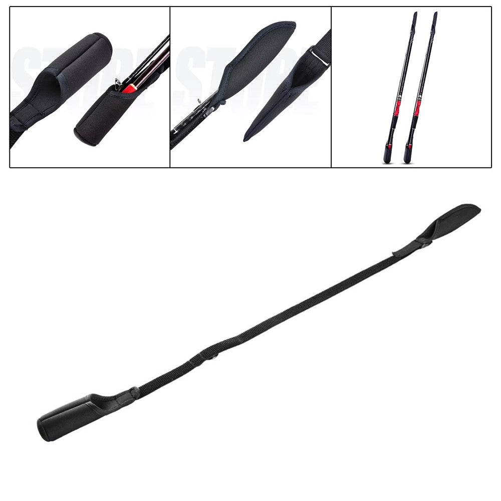 Portable Fishing Rod Tip & Butts Protector Cover 60-130cm Adjustable Tackles Store Fishing Rod Sleeve