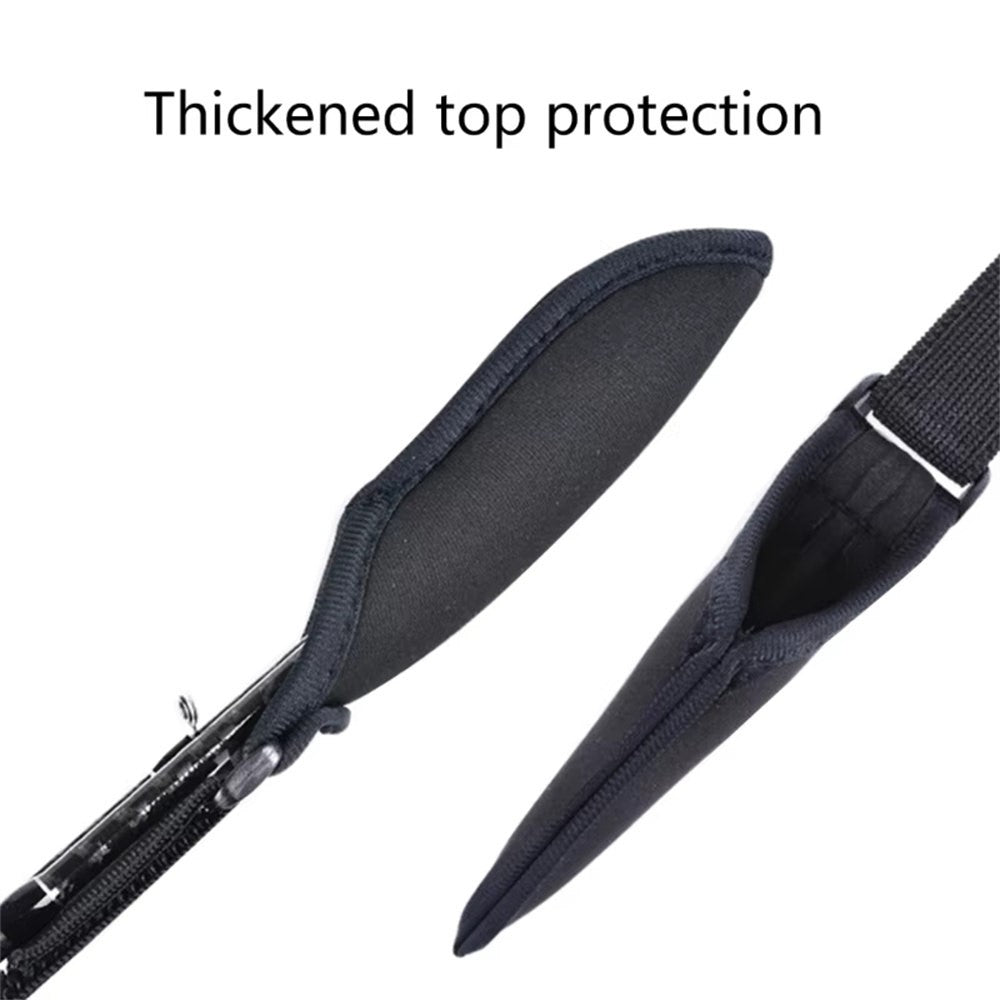 Portable Fishing Rod Tip & Butts Protector Cover 60-130cm Adjustable Tackles Store Fishing Rod Sleeve