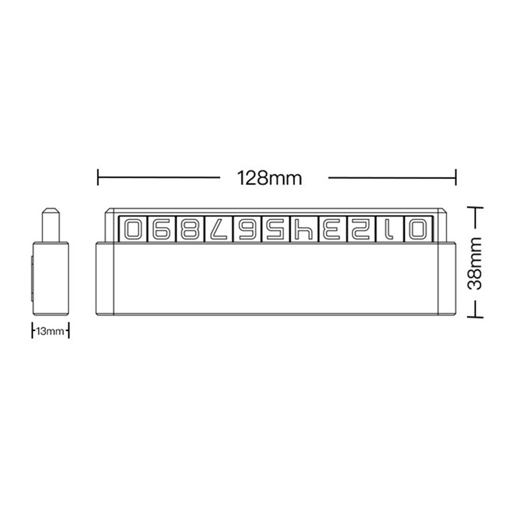 H6S Magnetic Temporary Parking Number Plate Hidden Car High Temperature Resistant Parking Sign, Double Number