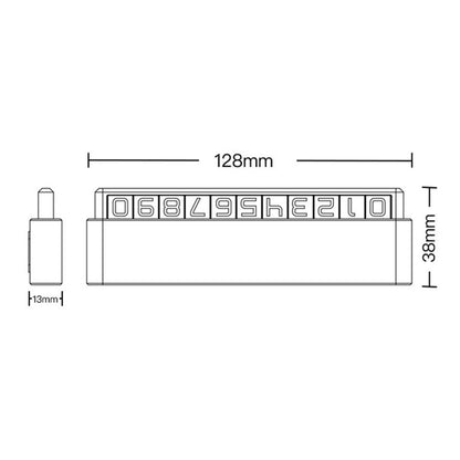 H6S Magnetic Temporary Parking Number Plate Hidden Car High Temperature Resistant Parking Sign, Double Number