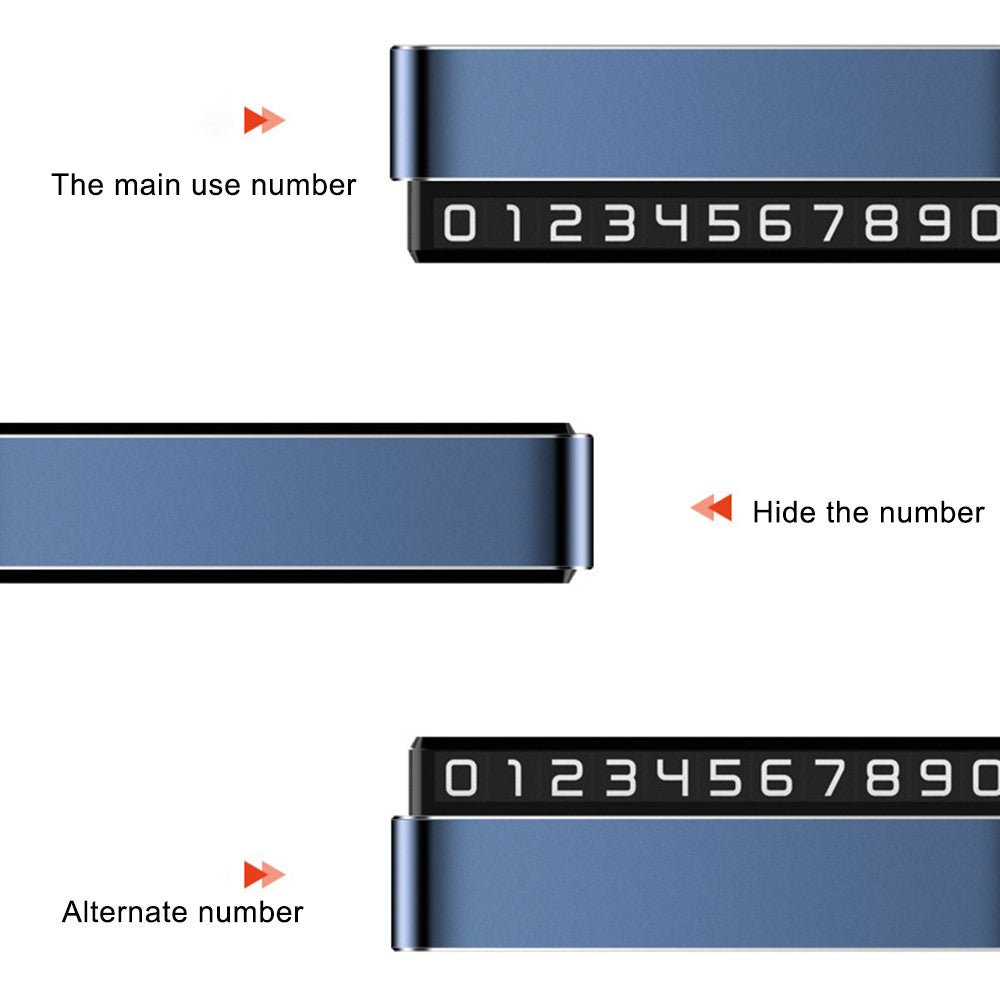H6S Magnetic Temporary Parking Number Plate Hidden Car High Temperature Resistant Parking Sign, Double Number