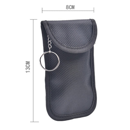 Double Layer RFID Blocking ID Credit Card Storage Pouch Car Key Signal Shielding Bag with Dual Buckle