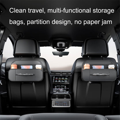 Backseat Car Organizer PU Leather Car Seat Back Storage Holder for Smartphone, Bottle, Cup Universal Car Accessories
