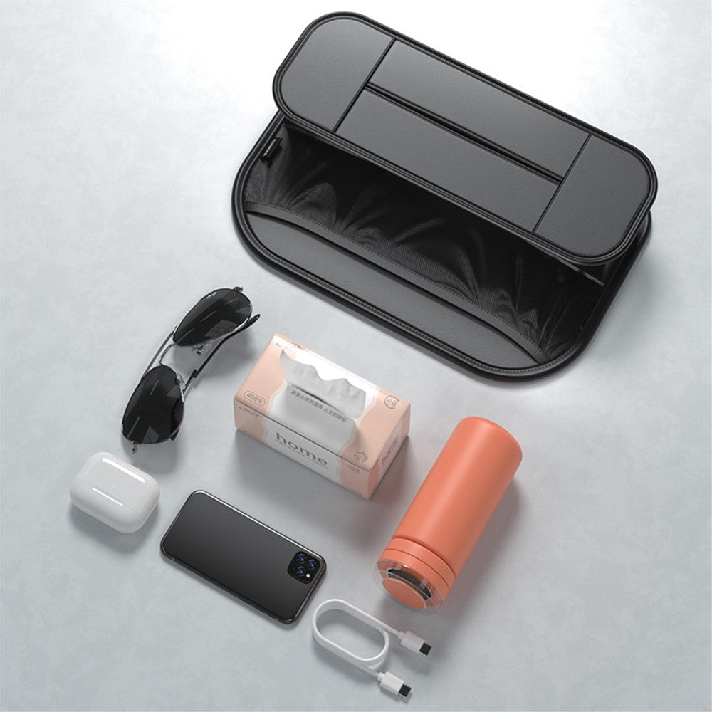 Backseat Car Organizer PU Leather Car Seat Back Storage Holder for Smartphone, Bottle, Cup Universal Car Accessories