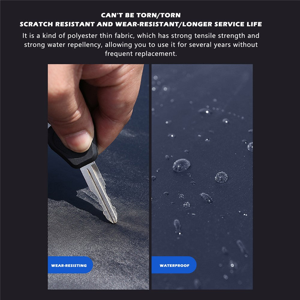 1026 190T Silver Coated Cloth Car Cover Reflective UV Protection Waterproof Car Hood