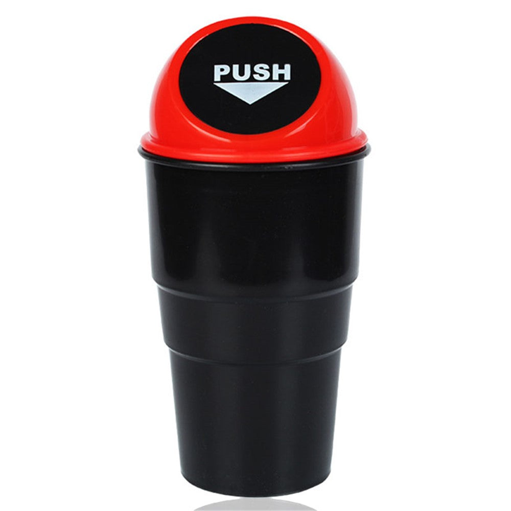 Car Trash Can Ash Bin Hand Push Mini Garbage Can Vehicle Interior Accessories