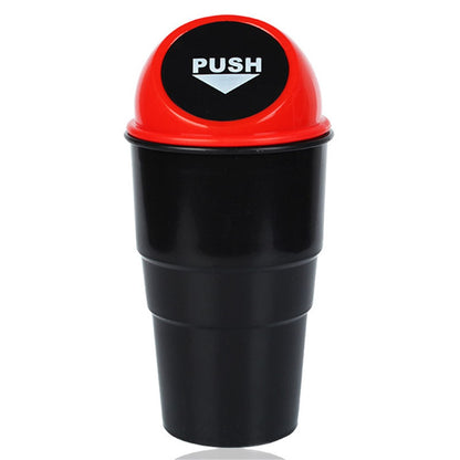 Car Trash Can Ash Bin Hand Push Mini Garbage Can Vehicle Interior Accessories